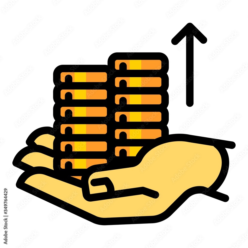 Poster protect coins deposit icon. outline protect coins deposit vector icon for web design isolated on whi