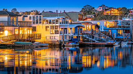 Floating homes of Sausalito, San Francisco