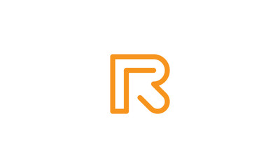 Initial letter R logo design