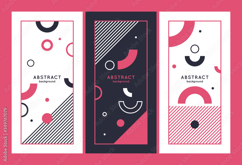 Aufkleber modern abstract background with geometric shapes. vector template