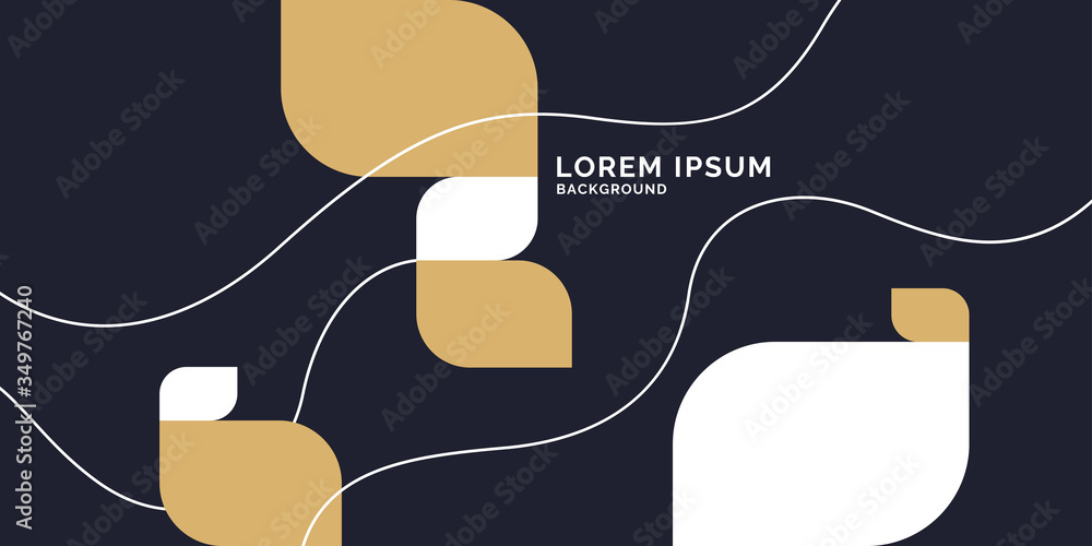Poster trendy abstract background. composition of amorphous forms and lines.