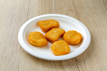 Chicken wings, chicken cooked in sauce for lunch