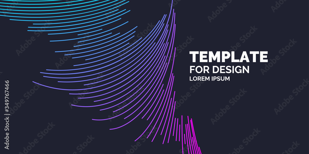 Poster abstract element with dynamic lines. vector illustration.