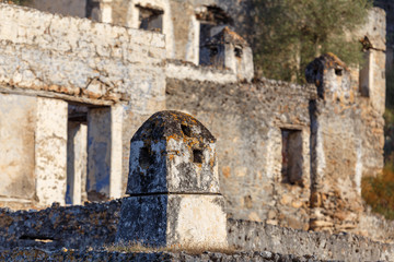 Fototapeta na wymiar Ruins of the former Greek village, now called Kayakoy, Turkey