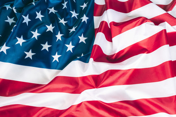 Closeup american flag background