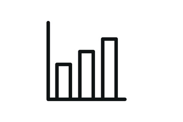 growth icon. business graph icon vector
