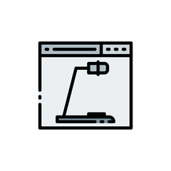 microphone and browser fill outline icon