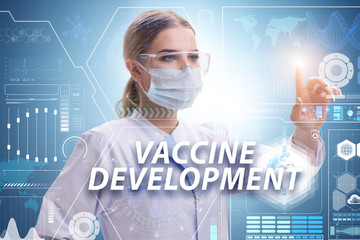 Woman doctor working on coronavirus covid-19 vaccine