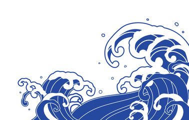 大波　イラスト