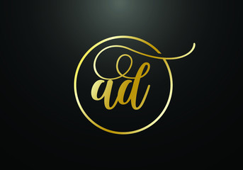 Fototapeta premium Initial Monogram Letter A D Logo Design Vector Template. Graphic Alphabet Symbol for Corporate Business Identity