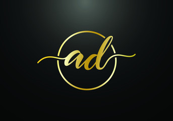 Initial Monogram Letter A D Logo Design Vector Template. Graphic Alphabet Symbol for Corporate Business Identity