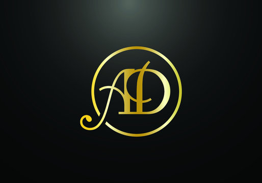 Initial Monogram Letter A D Logo Design Vector Template. Graphic Alphabet Symbol for Corporate Business Identity