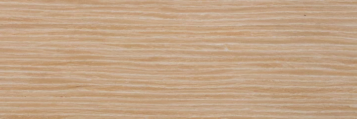 Fotobehang Elegante natuurlijke eikenfineerachtergrond in lichtbeige kleur. Natuurlijke houtstructuur, patroon van een lang fineerblad, plank. © Dmytro Synelnychenko