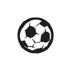 football or soccer logo design with using ball vector icon