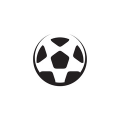 football or soccer logo design with using ball vector icon