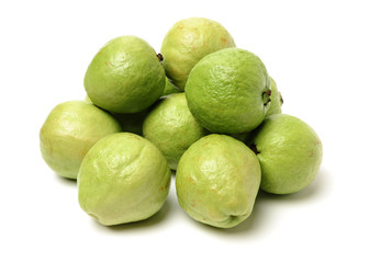 Pink guava isolated on white background