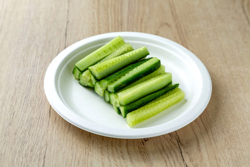Vegetable and meat salad, classic salad for lunch in a restaurant