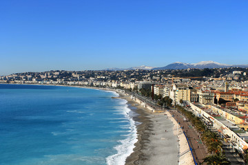 Fototapeta na wymiar Panoramic view of the city of Nice, France