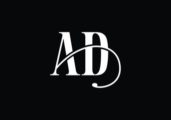 Initial Monogram Letter A D Logo Design Vector Template. Graphic Alphabet Symbol for Corporate Business Identity