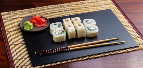Sushi rolls, Japanese traditional cuisine