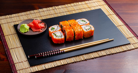 Sushi rolls, Japanese traditional cuisine