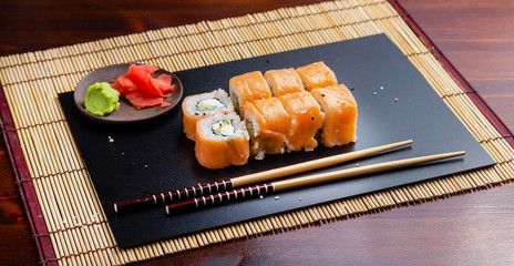 Sushi rolls, Japanese traditional cuisine