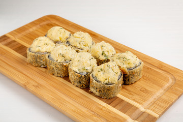 Sushi rolls, Japanese traditional cuisine