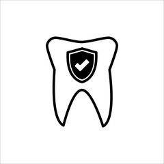 Dental Cavity Tooth Icon Design Vector