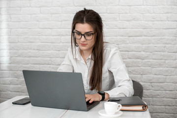 business person working on laptop