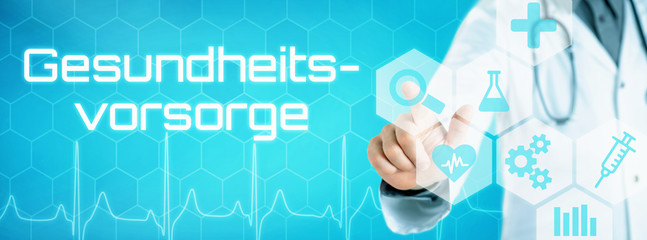 Arzt mit futuristischem Interface - Gesundheitsvorsorge