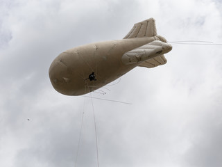 Police airship rises to the sky for observation © NCKAHDEP