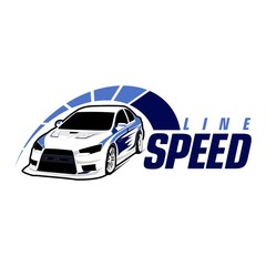 car speed logo design vector