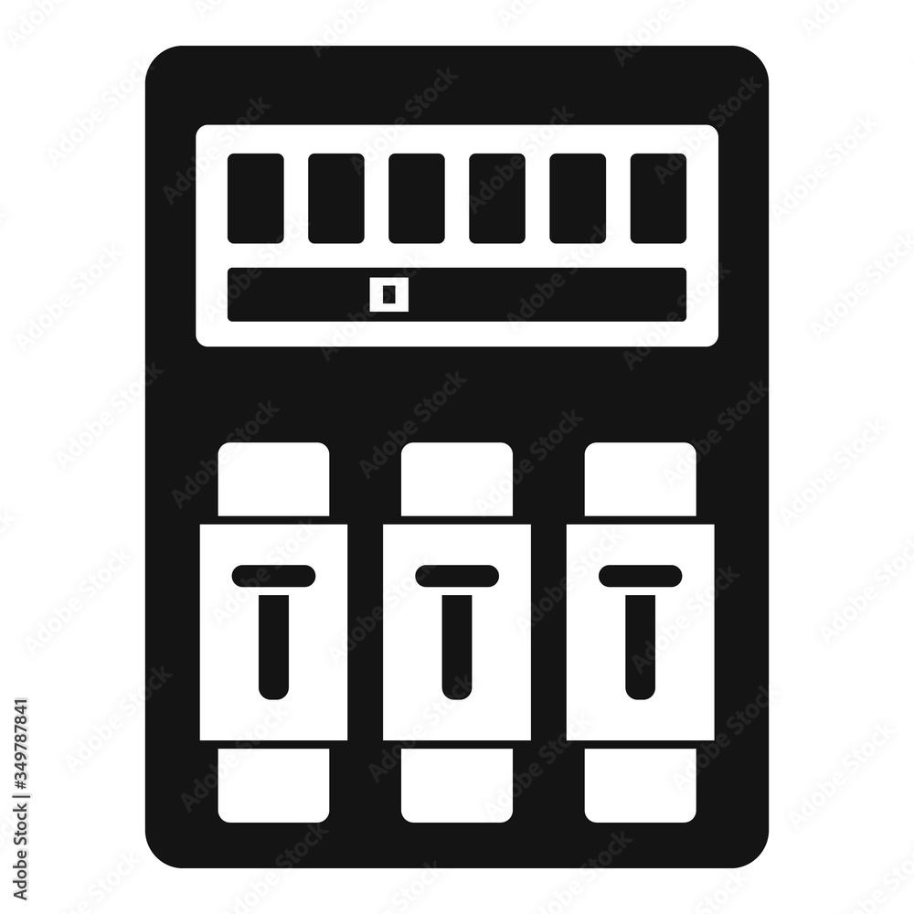 Poster switch electrical device icon. simple illustration of switch electrical device vector icon for web d