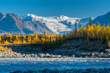 Landscape of the Wrangell st. Elias National park, McCarthy, Alaskaw