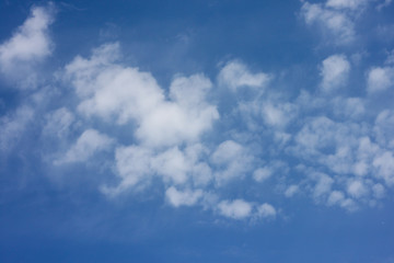 Blue sky with clouds. Spring sky