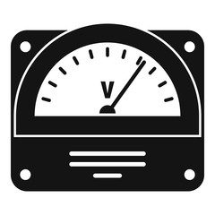 Voltmeter icon. Simple illustration of voltmeter vector icon for web design isolated on white background - obrazy, fototapety, plakaty