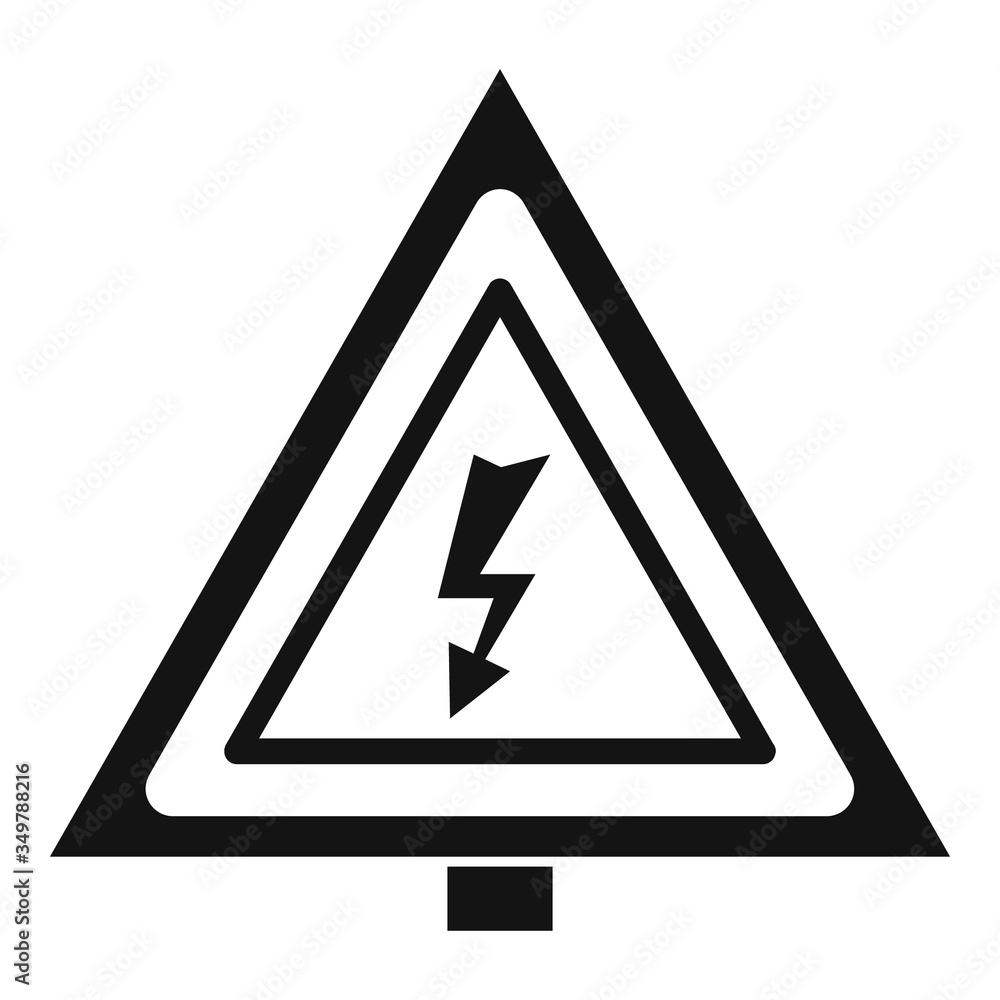 Poster electric triangle icon. simple illustration of electric triangle vector icon for web design isolated