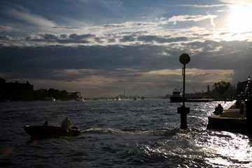 sunset in venice