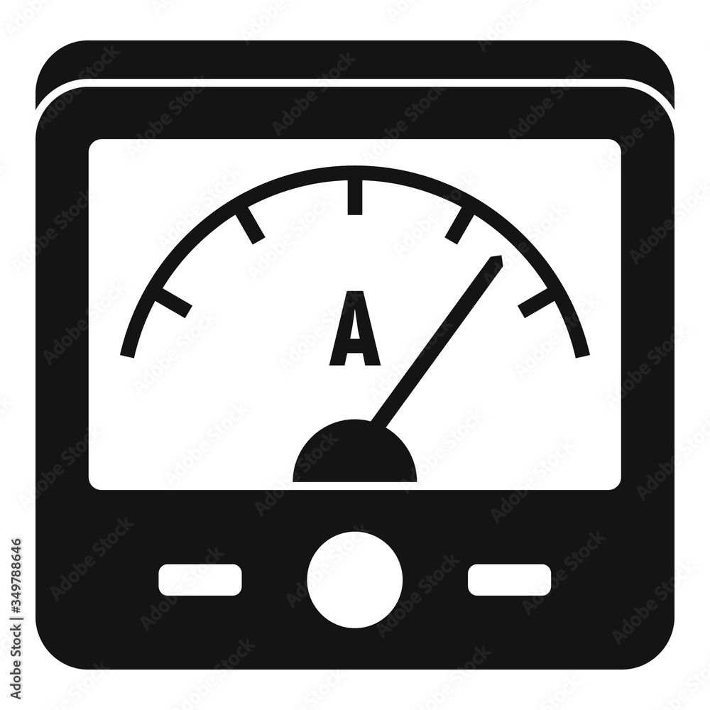 Poster amperemeter icon. simple illustration of amperemeter vector icon for web design isolated on white ba