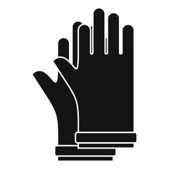Obraz premium Rubber electric gloves icon. Simple illustration of rubber electric gloves vector icon for web design isolated on white background