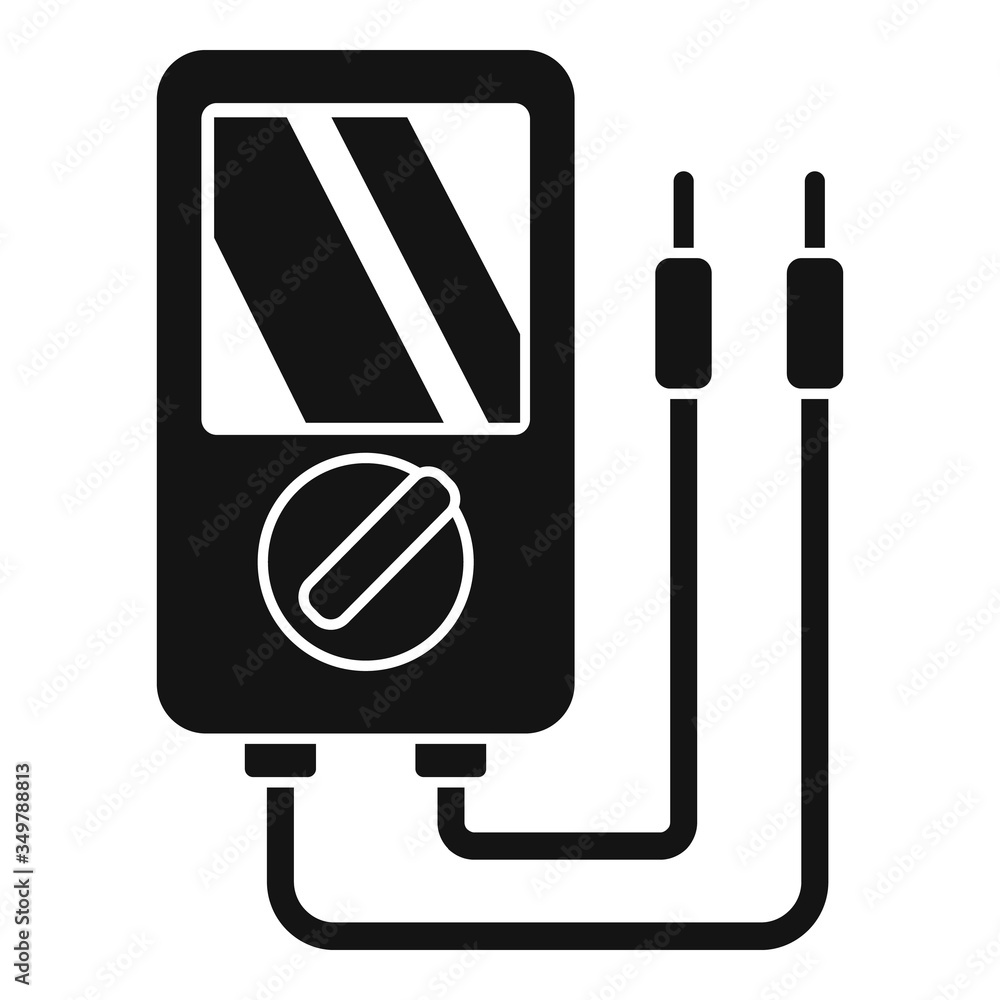 Poster multimeter icon. simple illustration of multimeter vector icon for web design isolated on white back