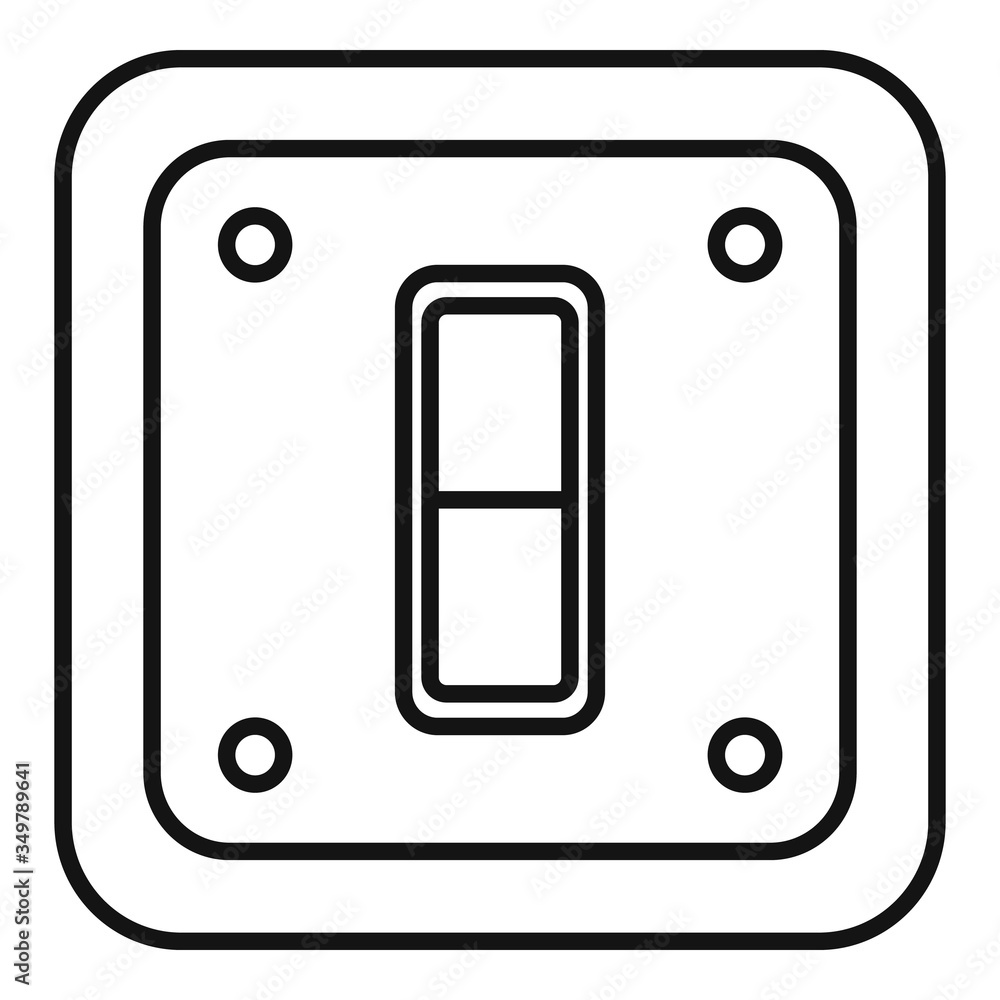 Poster electric switch icon. outline electric switch vector icon for web design isolated on white backgroun
