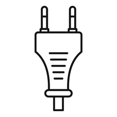 Electric plug icon. Outline electric plug vector icon for web design isolated on white background