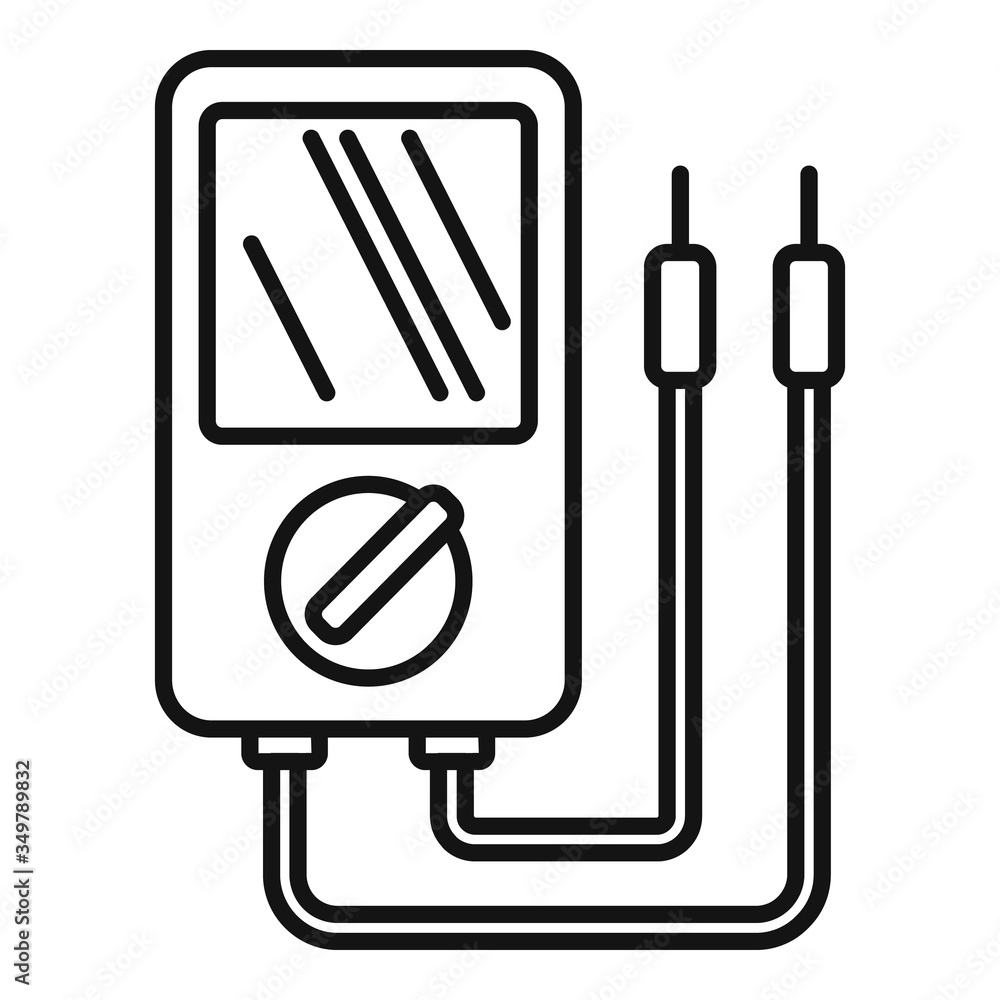 Poster multimeter icon. outline multimeter vector icon for web design isolated on white background