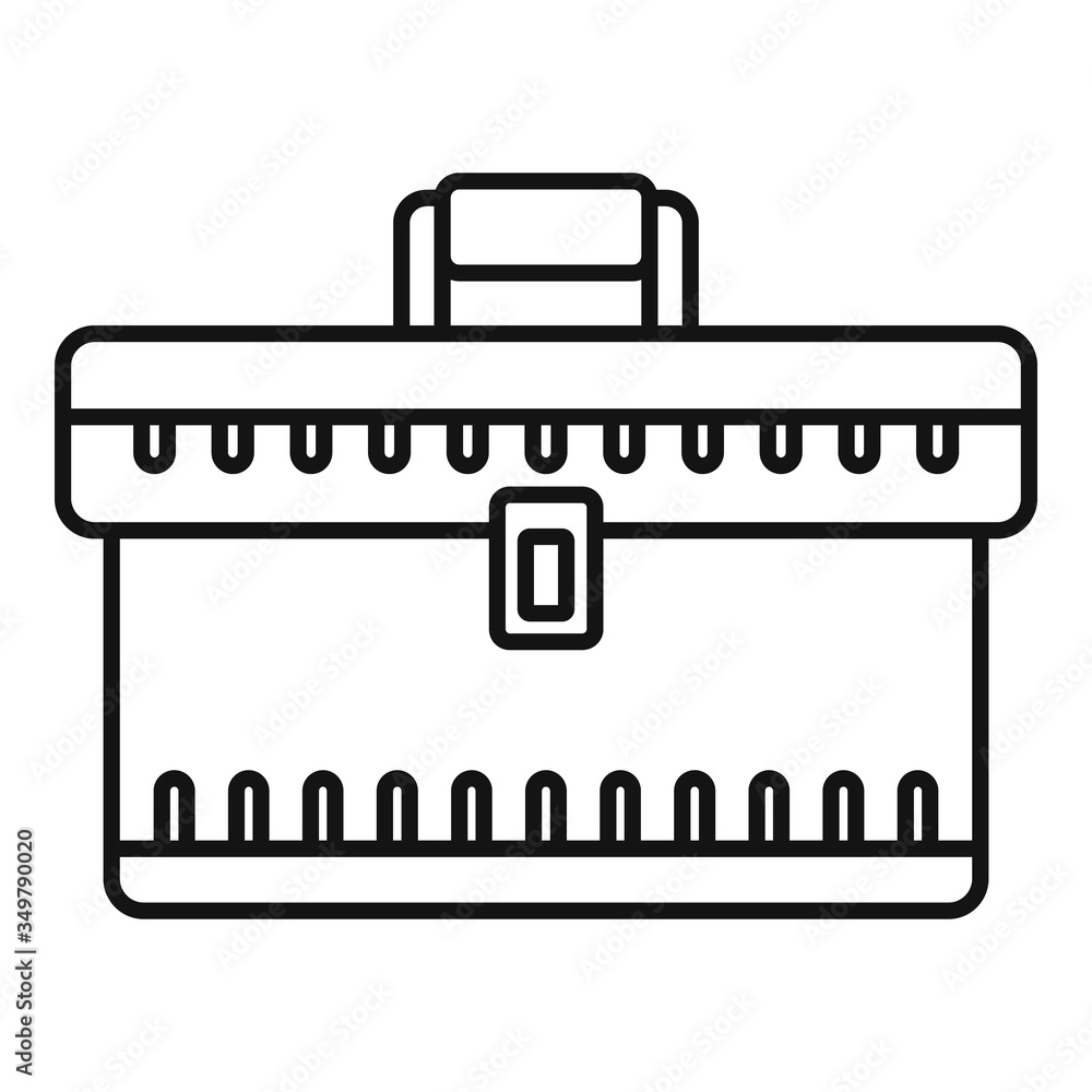 Poster electrician tool box icon. outline electrician tool box vector icon for web design isolated on white