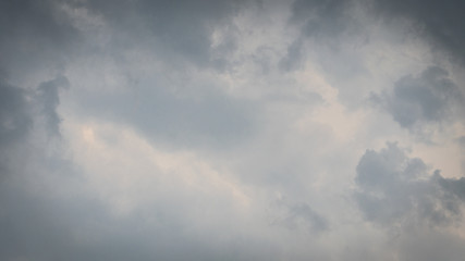 Indigo blue sky, a black cloud from nature. Loosen the rain will fall.