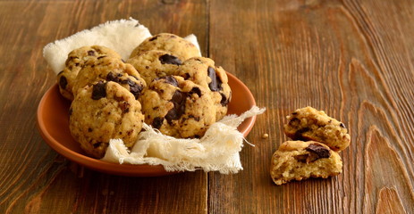 Homemade chocolate chip vanilla cookies