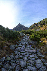 High tops of Polish Tatra Mountains National Park in Zakopane Poland