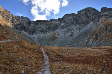 Fototapeta na wymiar High tops of Polish Tatra Mountains National Park in Zakopane Poland