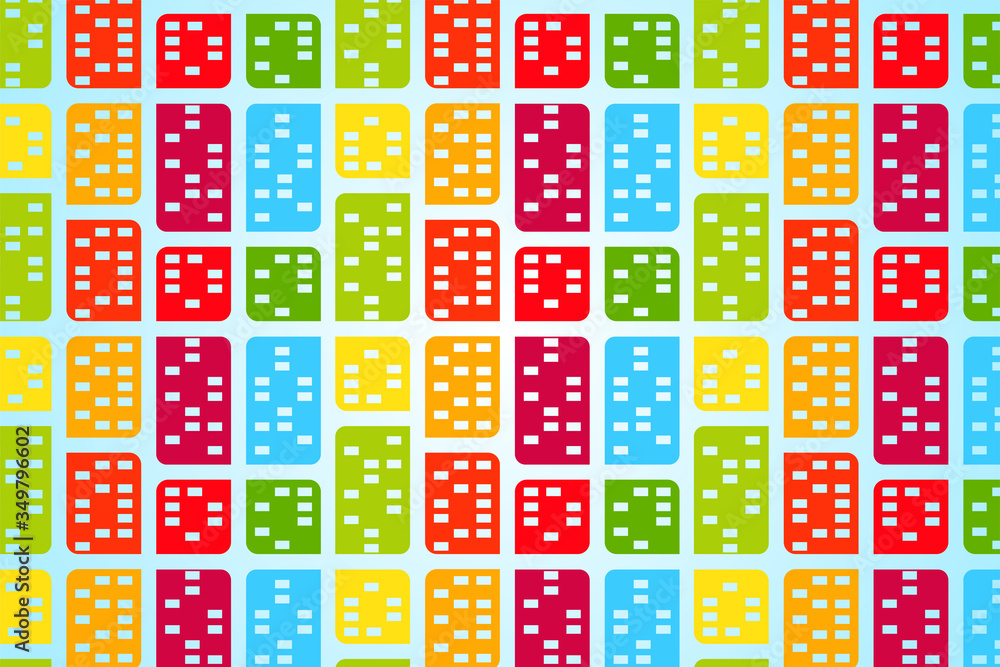Poster abstract pattern with rectangle element use any flat color combined with white on little rectangle s